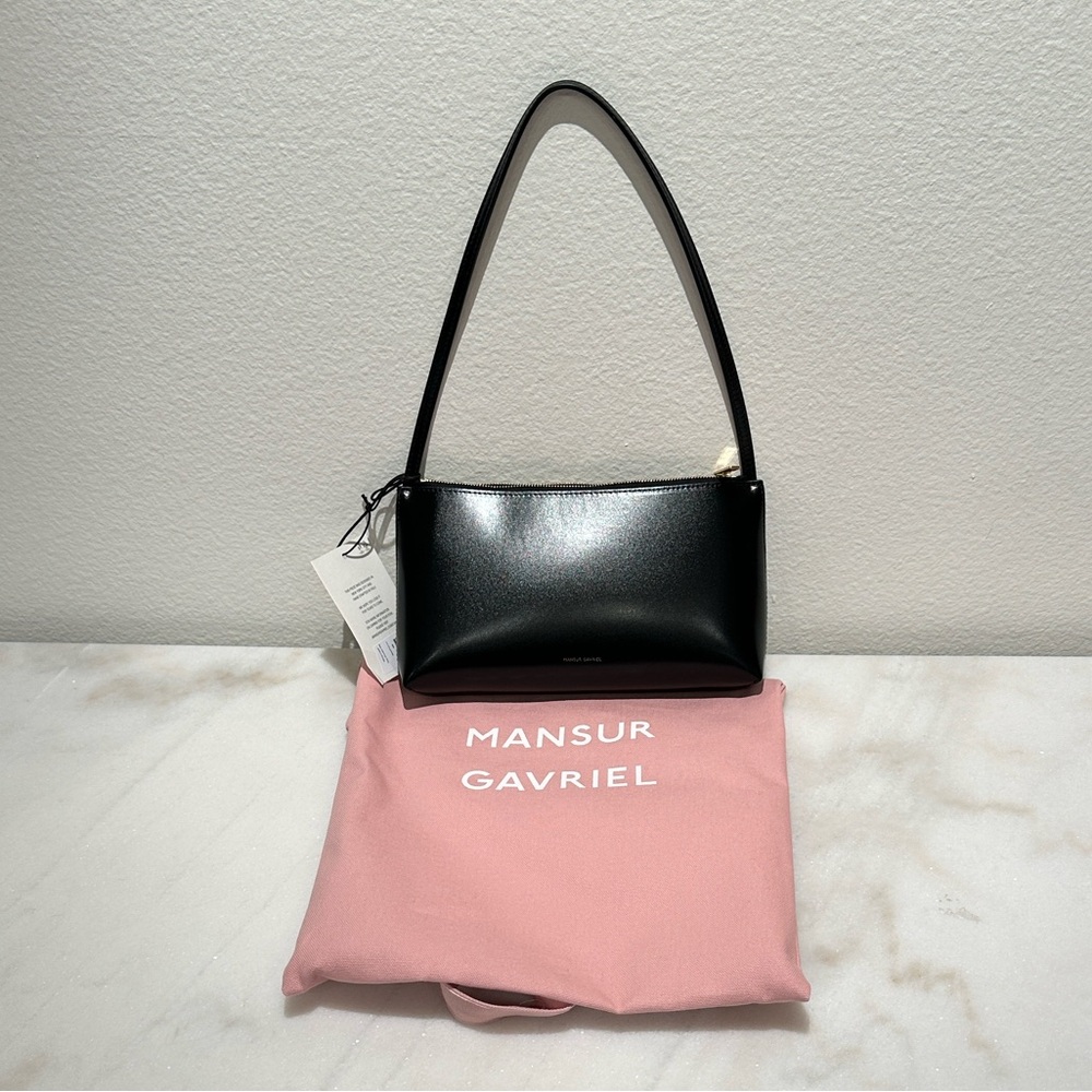 Mansur Gavriel Gaia Shoulder Bag in Black/Red - Picture 11 of 11